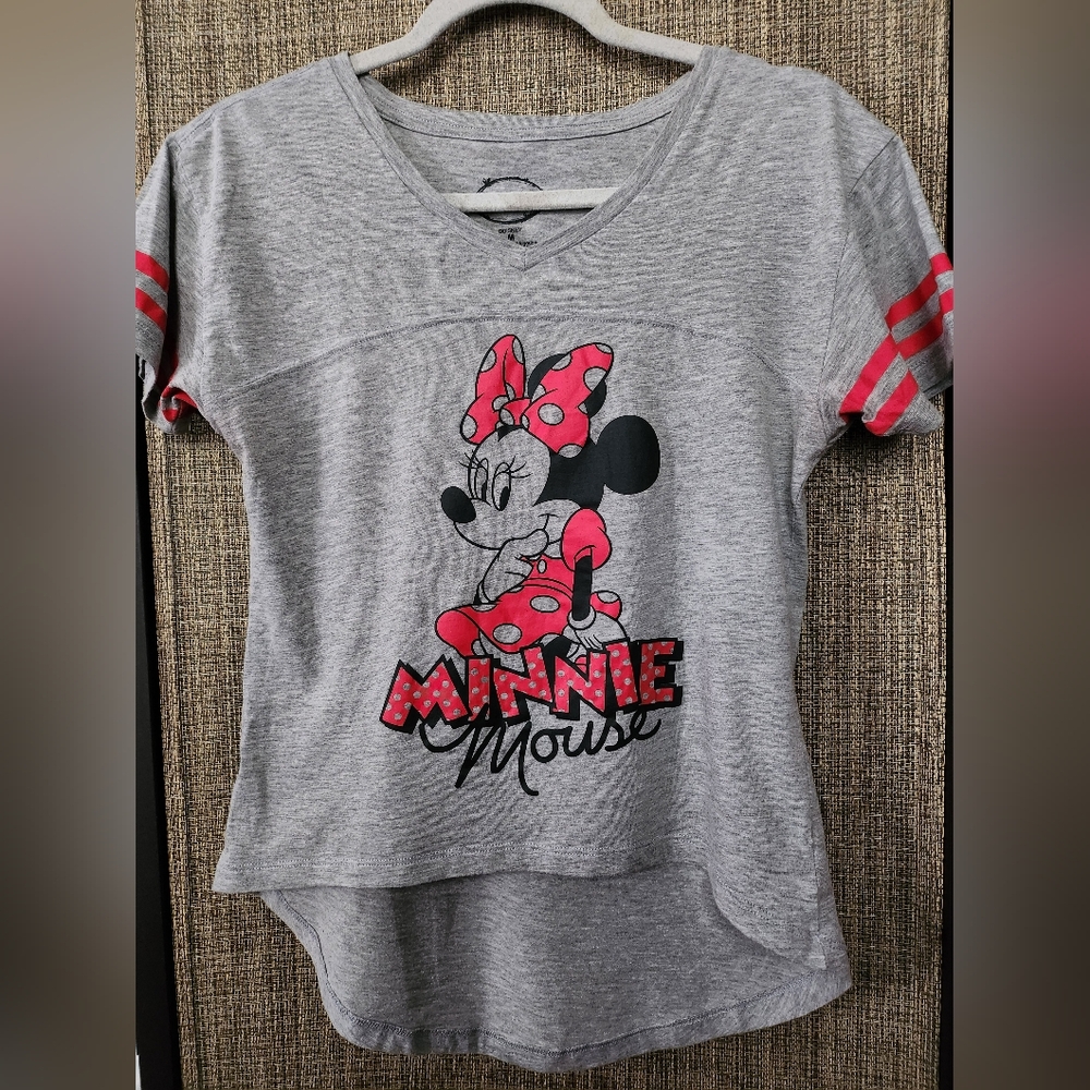Disney Minnie Mouse Gray and Red Kids Tee